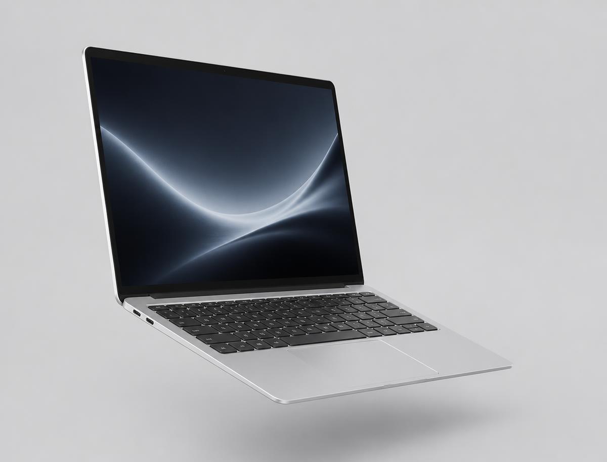Apple MacBook Air 13 M4 ultraportables photographed on a light studio background