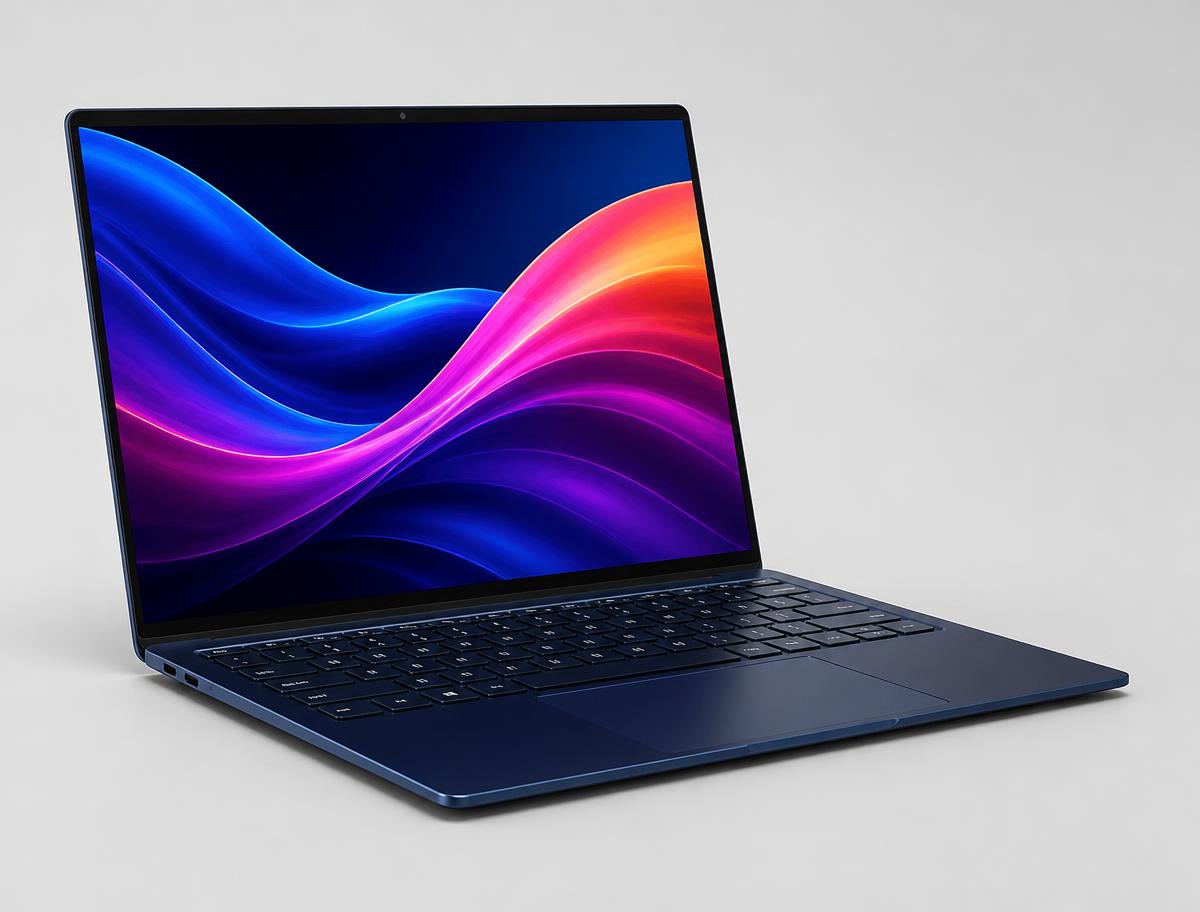 ASUS Zenbook 14 OLED ultraportables photographed on a light studio background