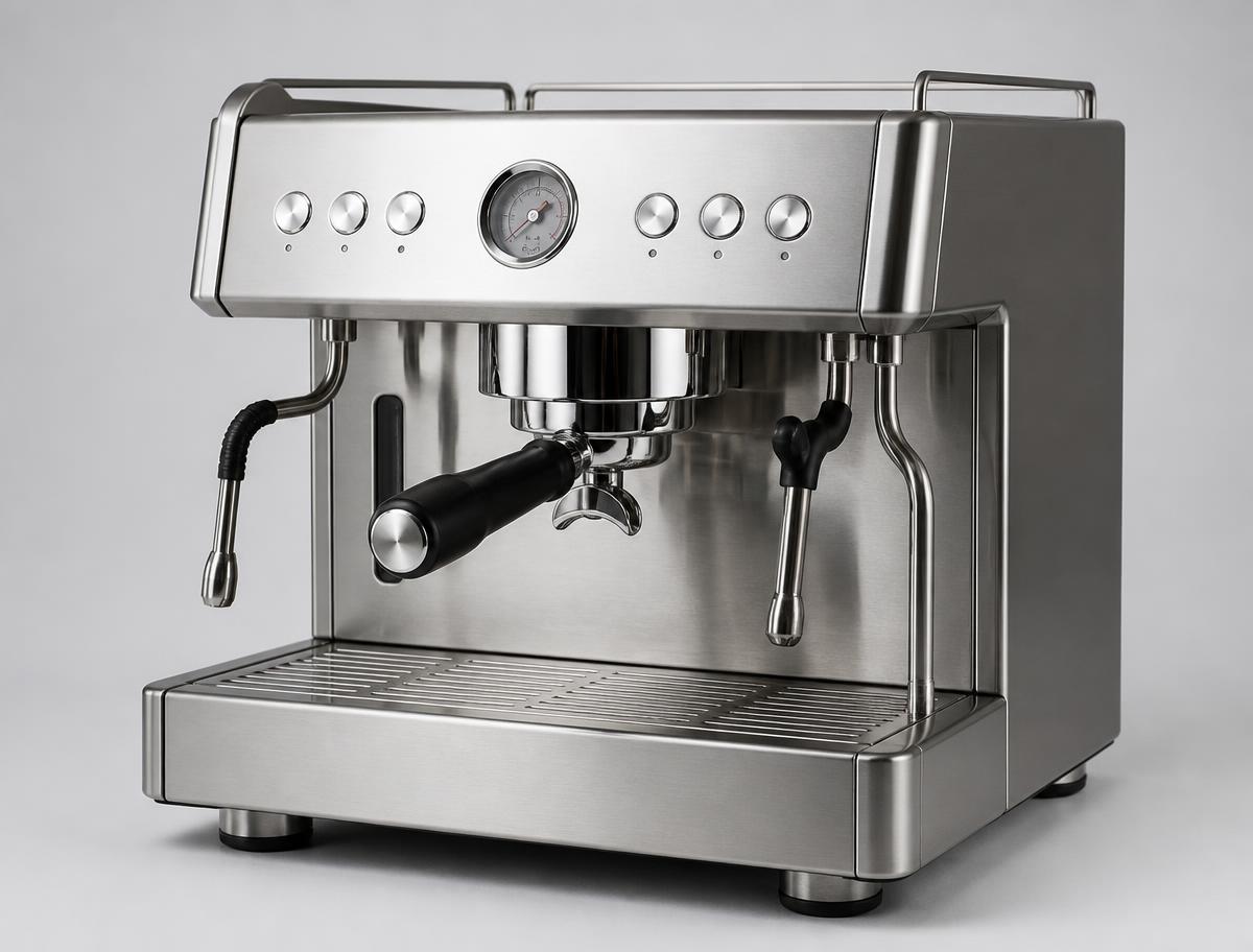 Breville Dual Boiler BES920 dual boiler photographed on a light studio background