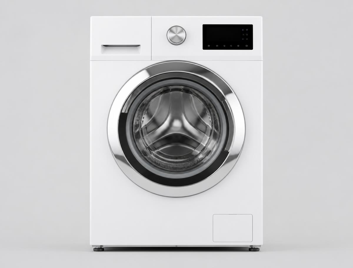 LG WV5-1408W laundry photographed on a light studio background