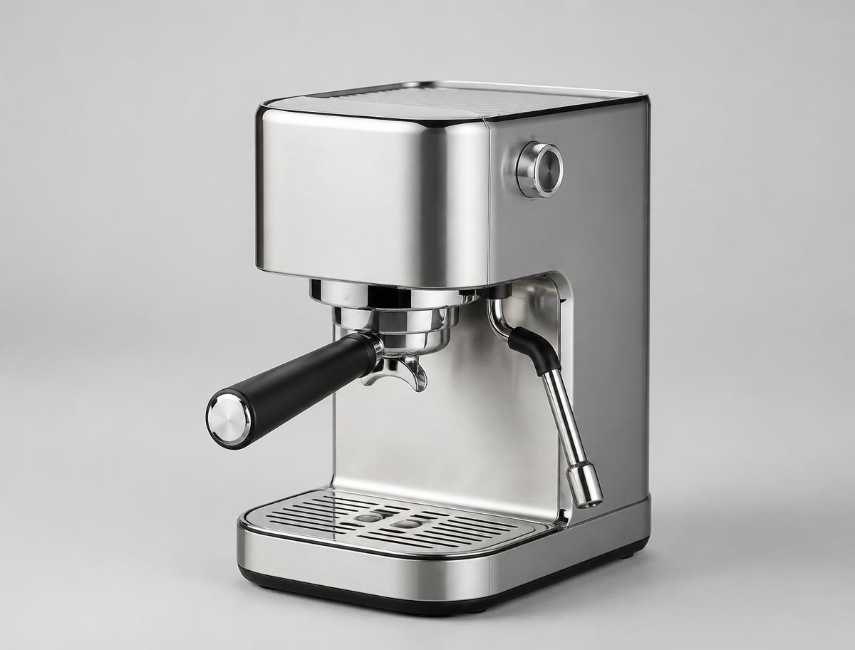 Sage Bambino Plus SES500 manual espresso photographed on a light studio background